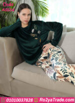 بيجامة قطيفة شتوي حريمي