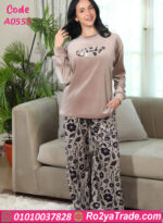 بيجامة حريمي قطيفة شتوي