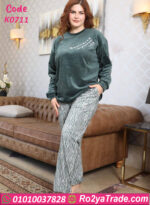 بيجامة قطيفة شتوي بيج سايز