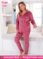 بيجامة قطيفة شتوي بيج سايز