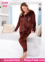 بيجامة قطيفة شتوي بيج سايز