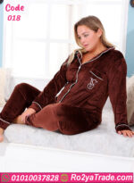بيجامة قطيفة شتوي بيج سايز