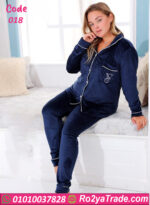 بيجامة قطيفة شتوي بيج سايز