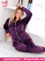 بيجامة قطيفة شتوي بيج سايز