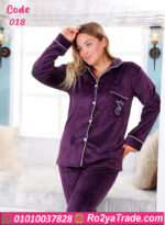 بيجامة قطيفة شتوي بيج سايز