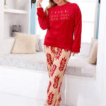 بيجامة قطيفة شتوي بيج سايز