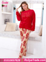 بيجامة قطيفة شتوي بيج سايز