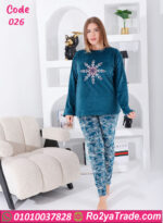 بيجامة قطيفة شتوي بيج سايز