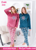 بيجامة قطيفة شتوي بيج سايز