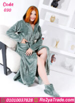 روب شتوي قطيفة طويل نسائي