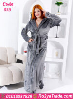 روب شتوي قطيفة طويل نسائي