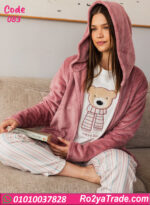 بيجامة قطيفة حريمي شتوي