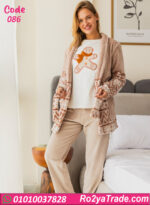 بيجامة حريمي شتوي مع روب