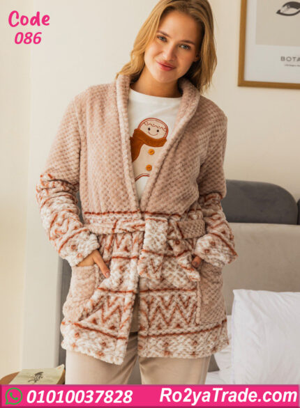 بيجامة حريمي شتوي مع روب