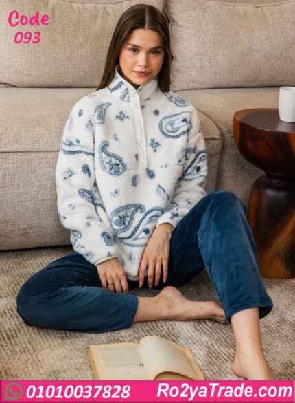 بيجامة حريمي شتوي قطيفة