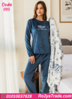 بيجامة حريمي شتوي مع جاكيت
