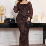 فستان سواريه ليوبارد بيج سايز