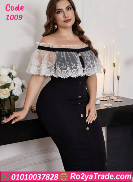 فستان سواريه دانتيل بيج سايز