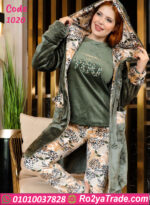 طقم شتوي قطيفة 3 قطع