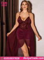 لانجري طويل عنابي