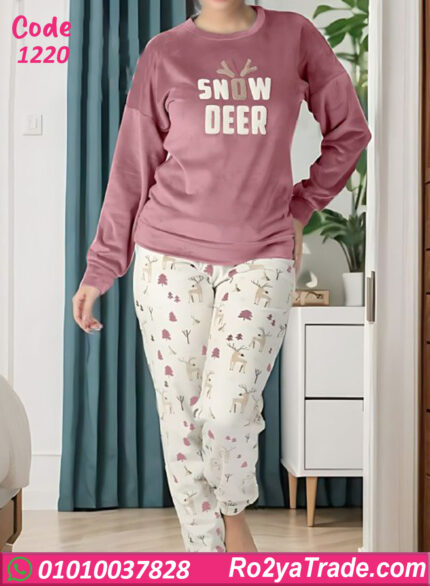 بيجامة شتوي حريمي Snow Deer