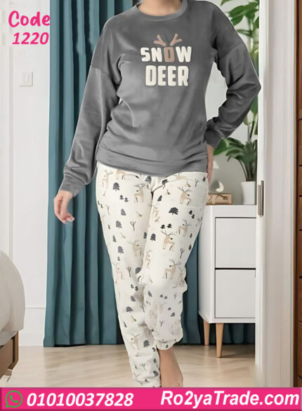 بيجامة شتوي حريمي Snow Deer