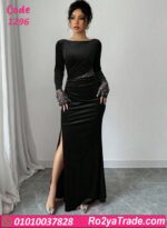 فستان مخمل شتوي سواريه