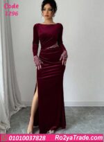 فستان مخمل شتوي سواريه