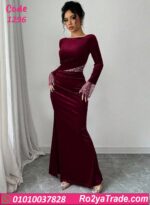 فستان مخمل شتوي سواريه