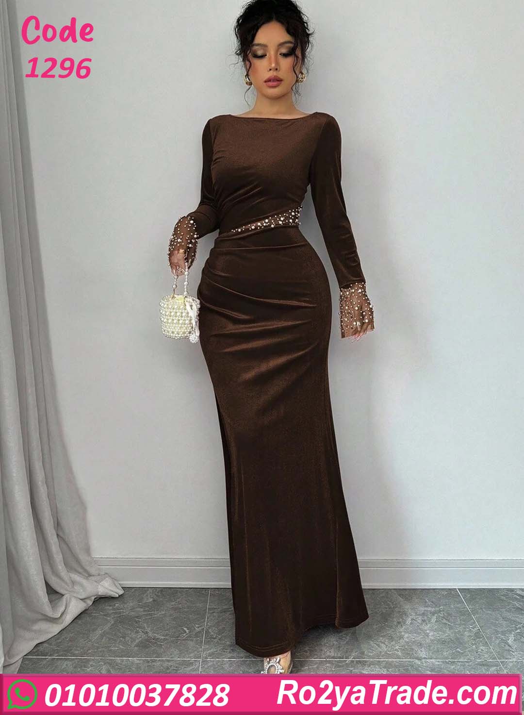 فستان مخمل شتوي سواريه