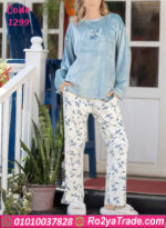 بيجامة شتوي قطيفة حريمي