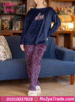بيجامة قطيفة شتوي كود 1304