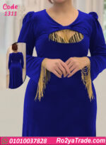 فستان مخمل شتوي طويل