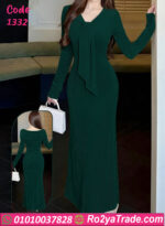 فستان شتوي مخطط