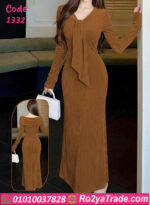 فستان شتوي مخطط