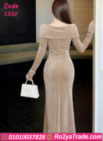 فستان شتوي مخطط