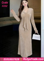 فستان شتوي مخطط