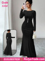 فستان سواريه مخملي طويل