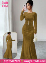 فستان سواريه مخملي طويل
