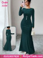 فستان سواريه مخملي طويل