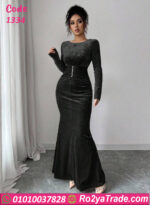 فستان سواريه مخملي طويل