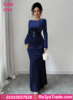 فستان سواريه مخملي طويل