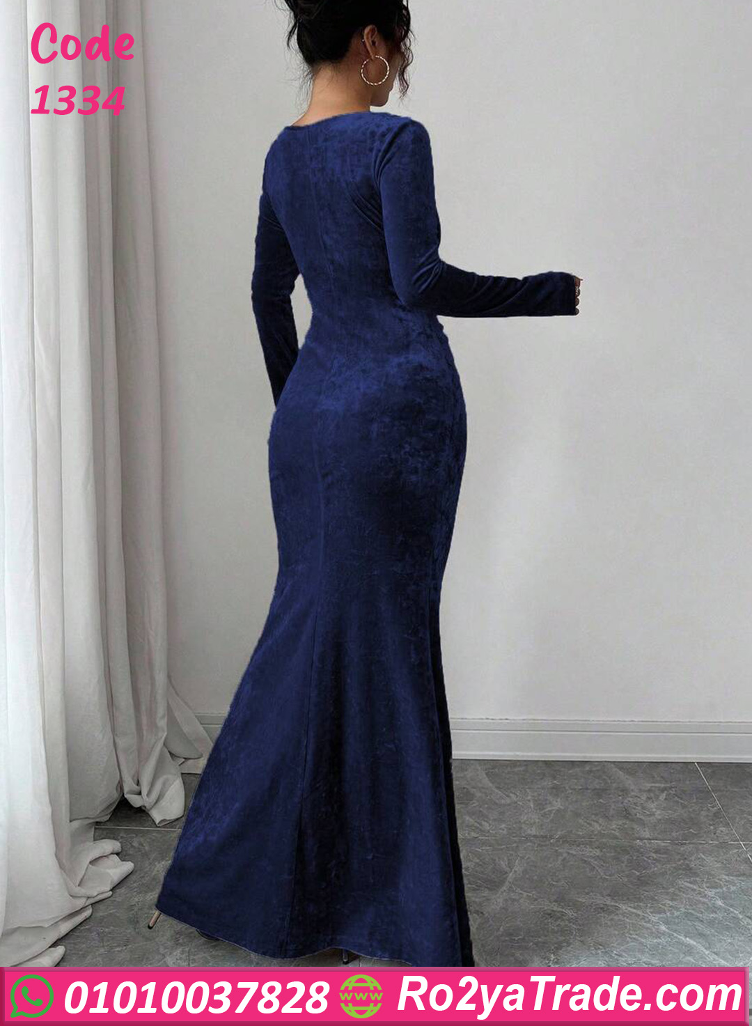 فستان سواريه مخملي طويل