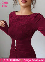 فستان سواريه مخملي طويل