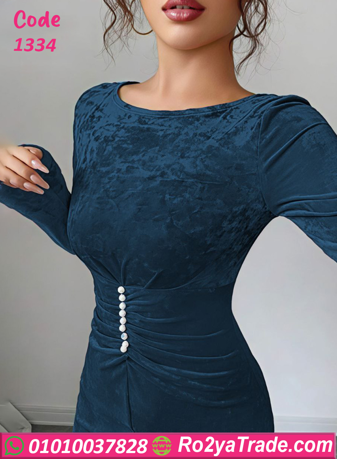 فستان سواريه مخملي طويل