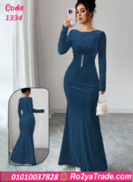 فستان سواريه مخملي طويل