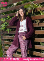 بيجامة حريمي شتوي 3 قطع