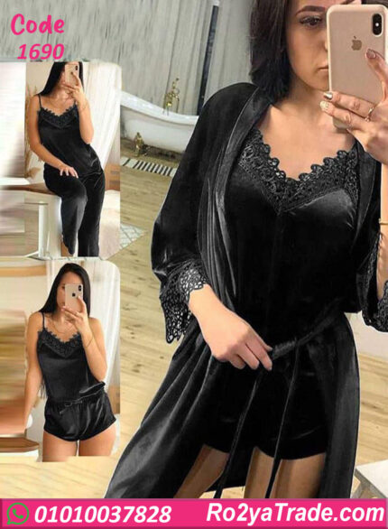 بيجامة قطيفة حريمي شتوي