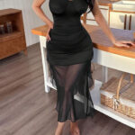 لانجري شيفون طويل