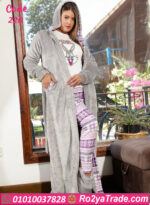 بيجامة قطيفة شتوي بكابيشون